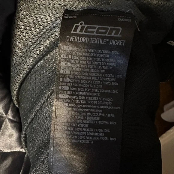 ICON Overlord Textile Riding Moto Jacket - Picture 6 of 7